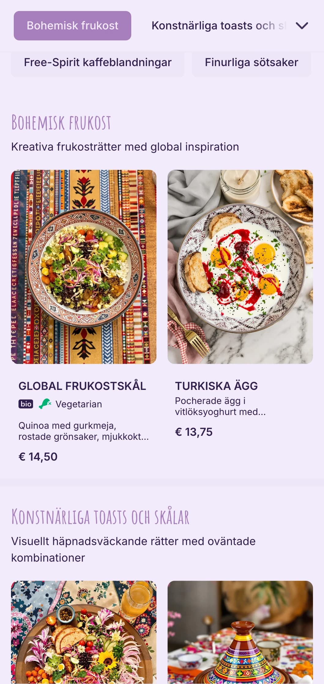 Frimodig design med bohemiska inslag för eklektiska kaféer och konstnärliga miljöer.