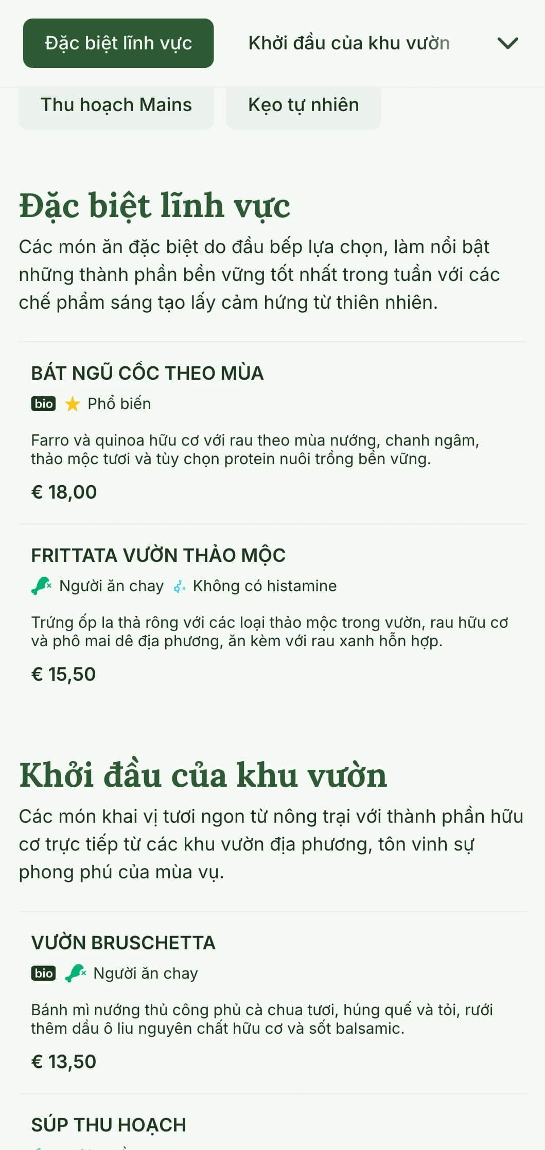 Thiết kế thực đơn bữa trưa tươi ngon lấy cảm hứng từ thiên nhiên, làm nổi bật các nguyên liệu theo mùa và các món ăn từ nông trại đến bàn ăn, lý tưởng cho các quán cà phê và nhà hàng chú trọng vào các bữa ăn trưa lành mạnh, hữu cơ.