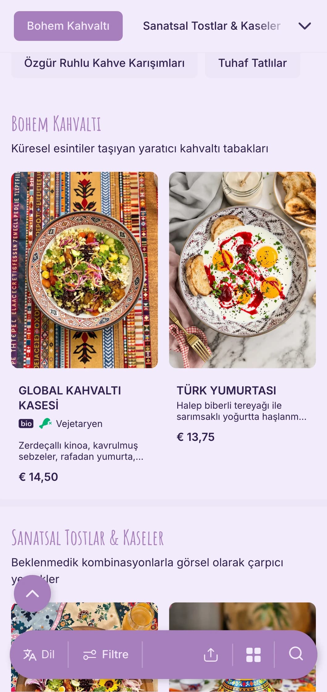 Eklektik kafeler ve sanatsal alanlar için bohem unsurlar içeren özgür ruhlu tasarım.