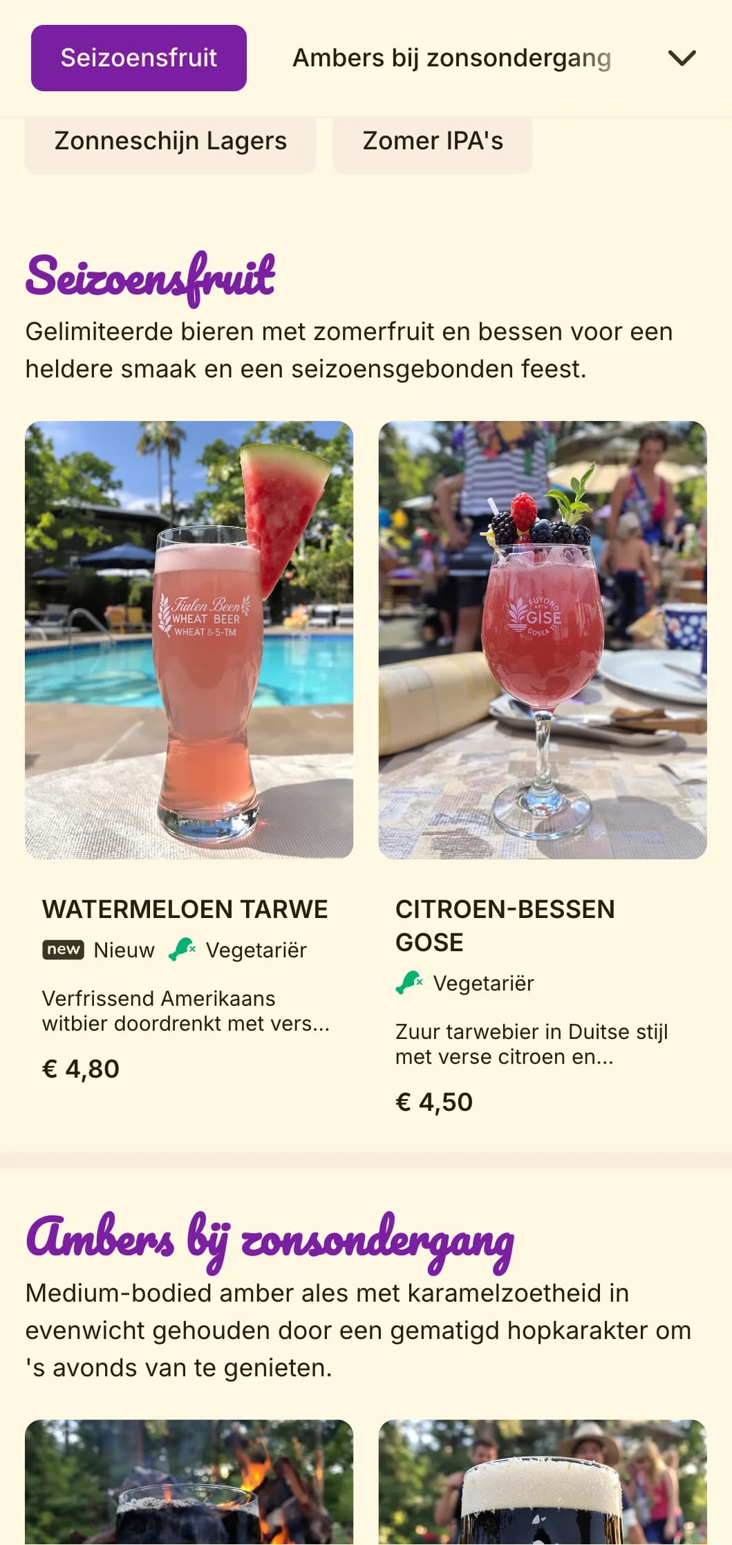 Helder en zonnig ontwerp met gouden tinten en warme accenten, perfect voor zomerse biertuinen en seizoensgebonden brouwsels.