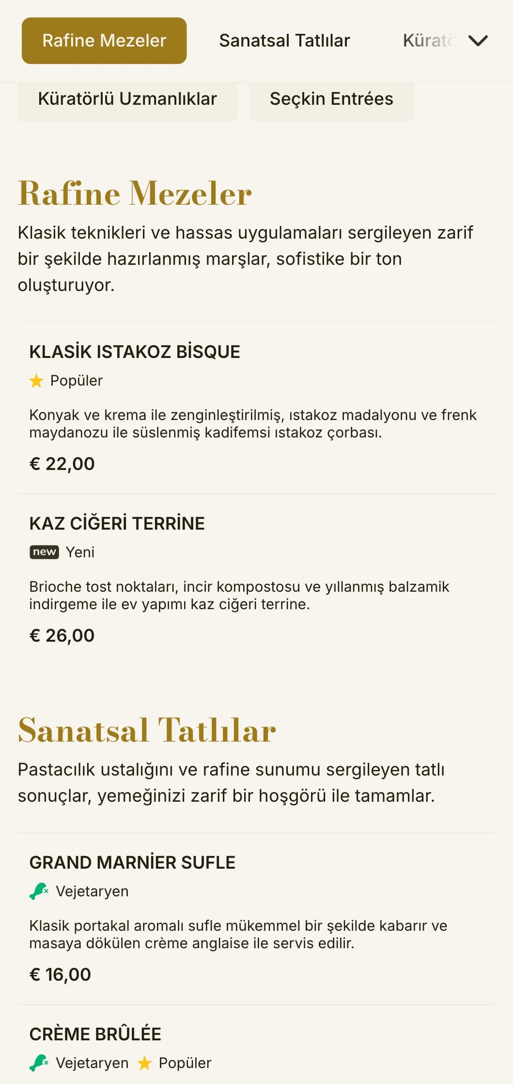 Öğle yemeği servisi sunan lüks restoranlar ve kaliteli yemek mekanları için uygun, hassas tipografi ve klasik oranlara sahip rafine, sofistike öğle yemeği menüsü tasarımı.
