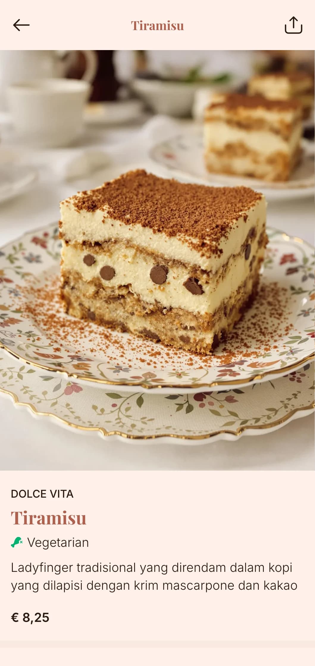 Desain terra cotta yang kaya dengan elemen Italia untuk bar espresso yang otentik.
