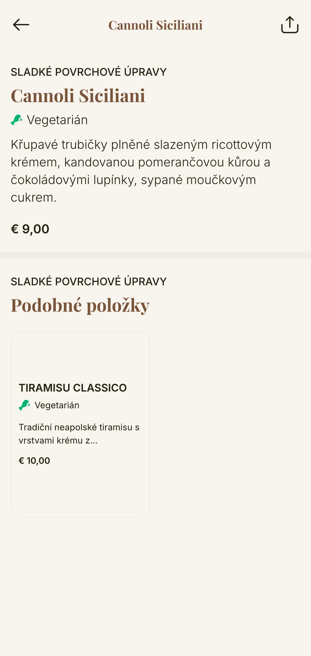Klasický jídelní lístek italské pizzerie s elegantní typografií a teplými zemitými tóny, ideální pro autentické podniky v neapolském stylu.