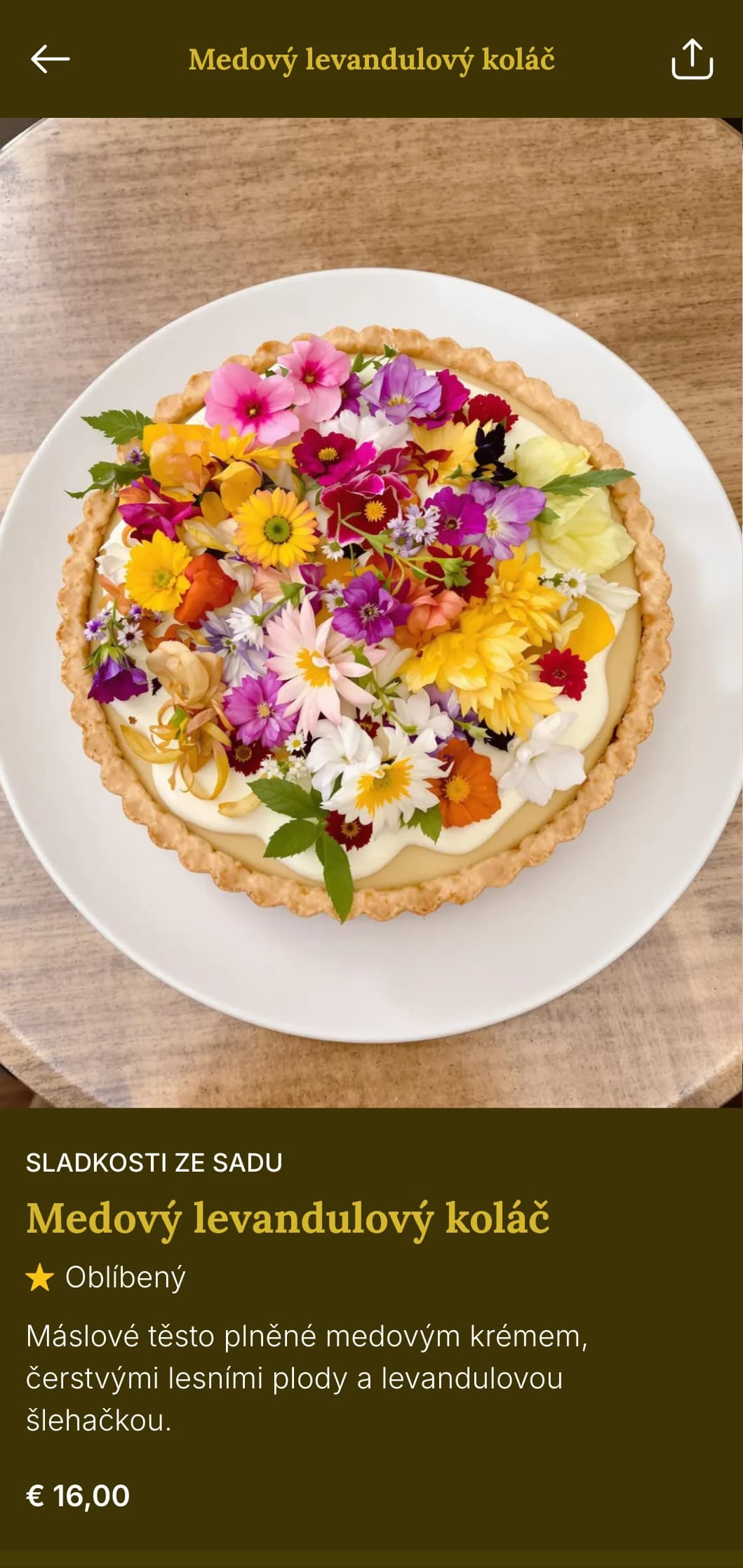 Elegantní zahradou inspirované menu k večeři ve zlatozelených tónech a s botanickými prvky, ideální pro restaurace se zahradou.