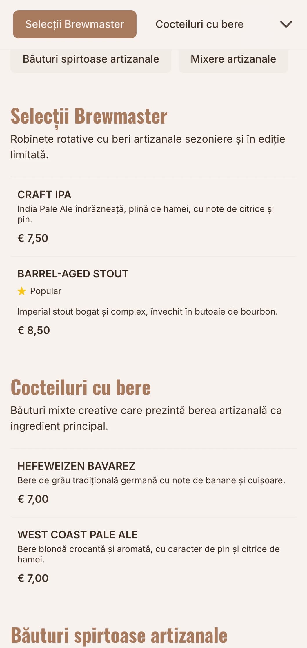 Design portocaliu cald cu elemente industriale pentru sălile de bere artizanală.