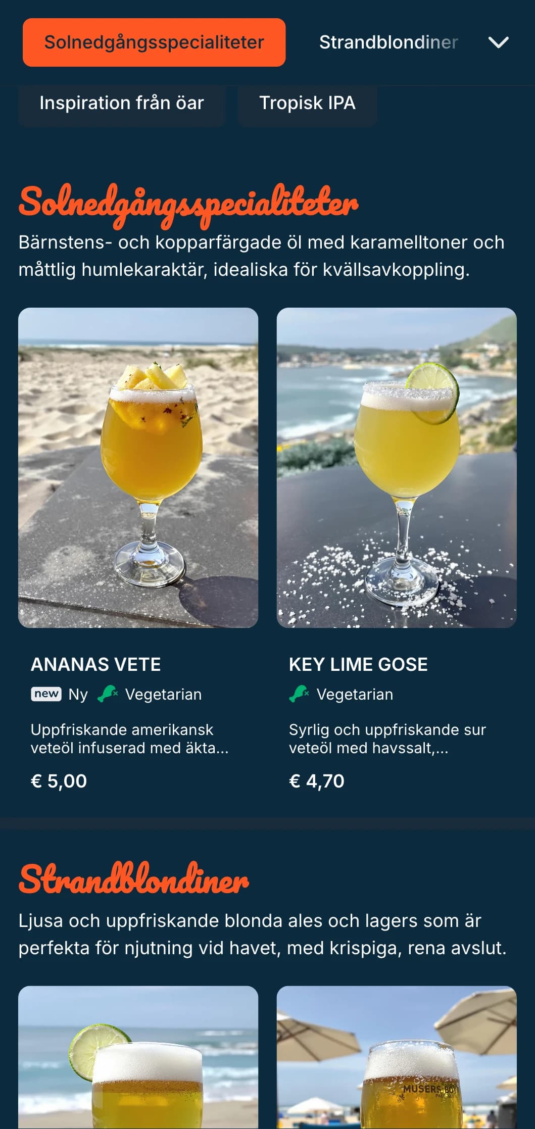 Lätt och uppfriskande design för barer vid havet och bryggerier vid kusten, med blå nyanser och luftig estetik.