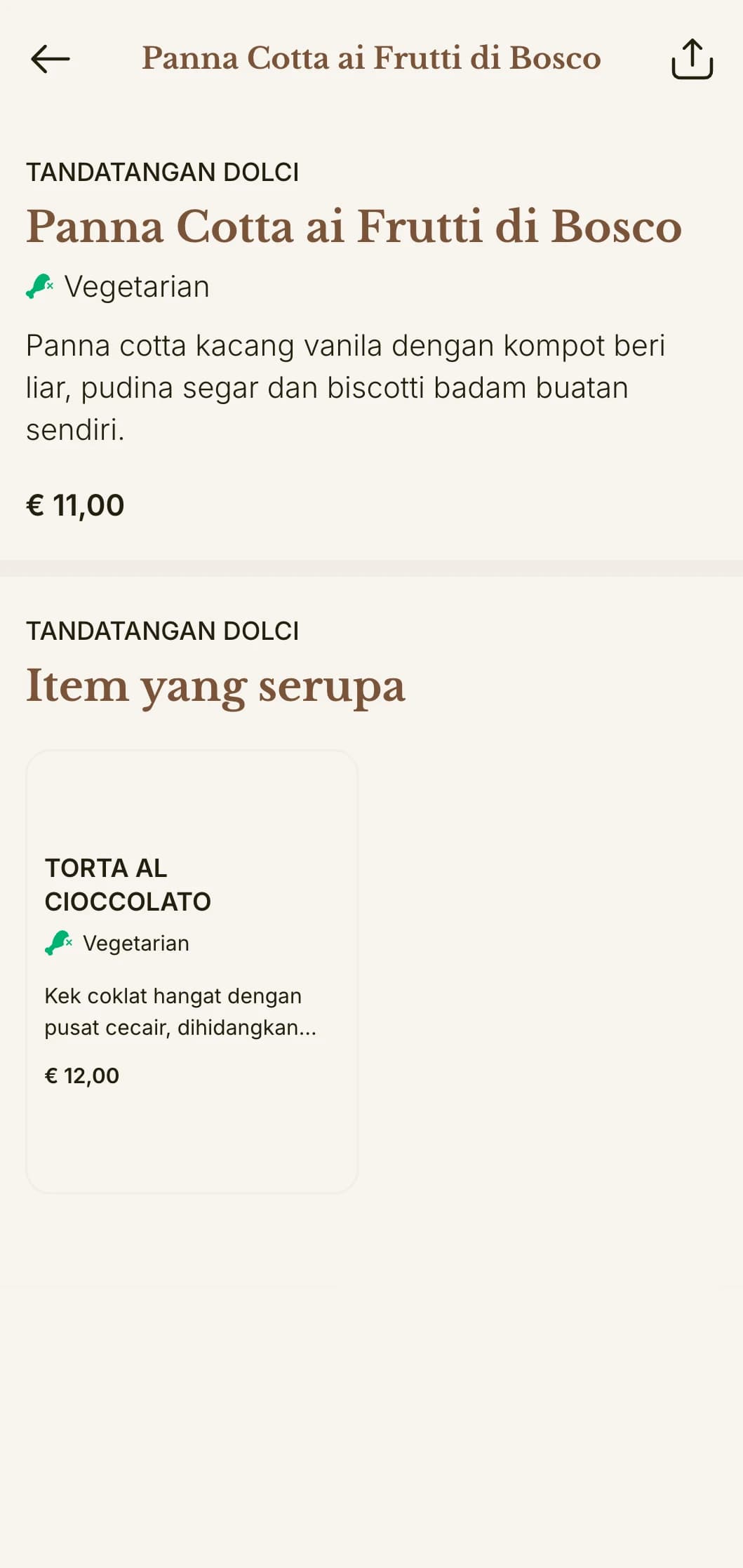 Menu pizzeria Itali yang halus dengan butiran elegan dan palet canggih yang hangat.