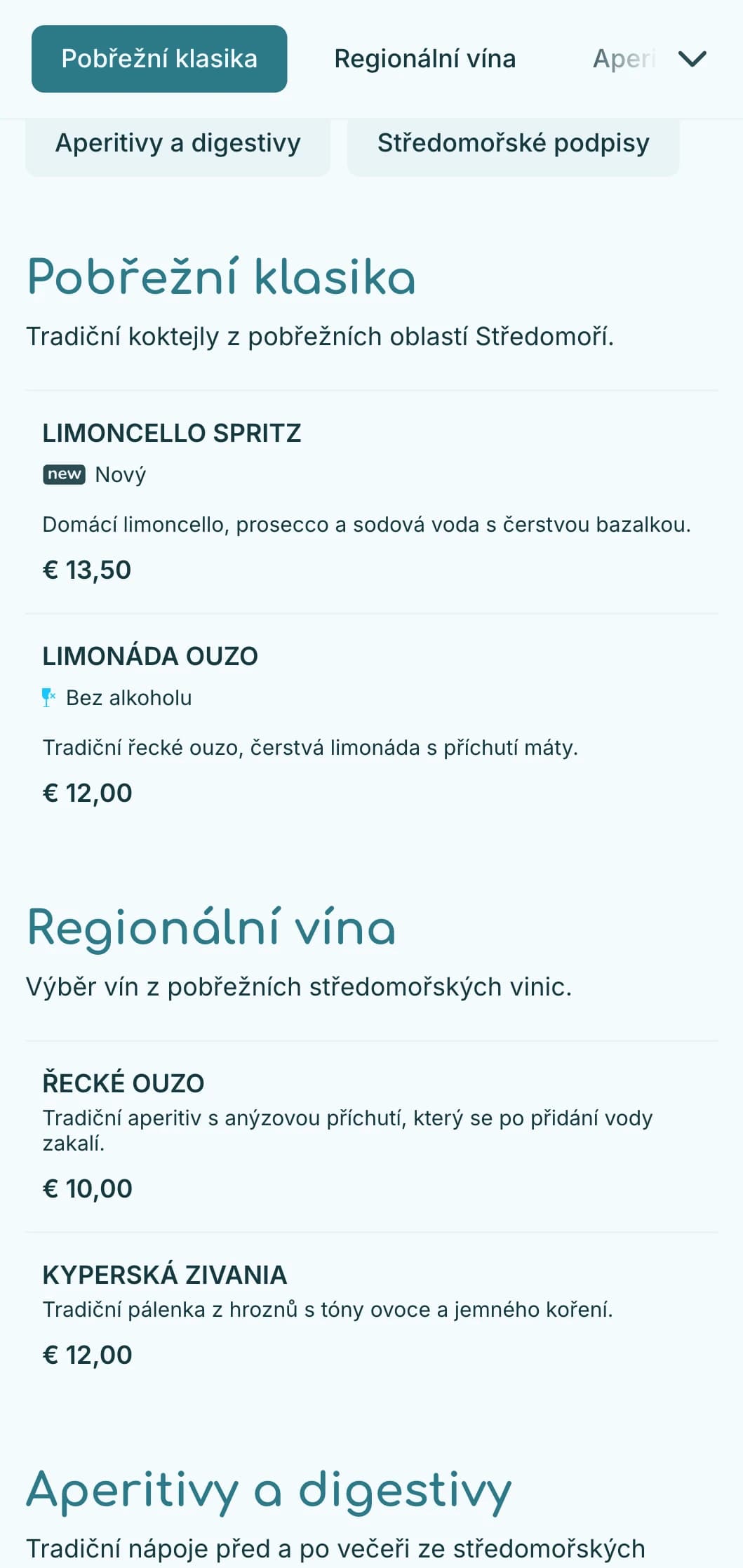 Osvěžující modrá paleta inspirovaná vodami Středozemního moře pro přímořská místa.