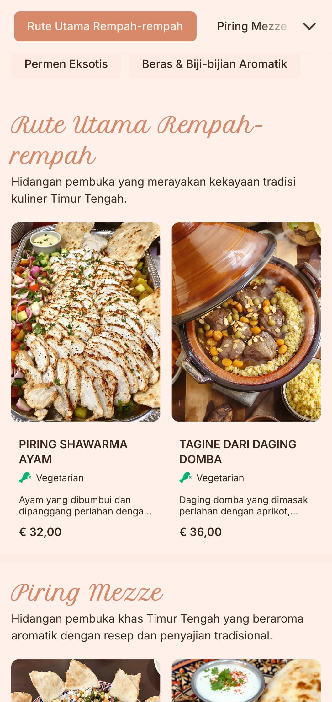 Katering Timur Tengah yang kaya dan aromatik dengan rempah-rempah yang semarak, resep tradisional, dan presentasi otentik untuk acara budaya dan acara-acara khusus.