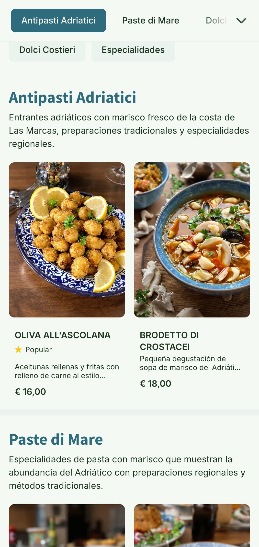 Diseño de inspiración costera que celebra las tradiciones marineras adriáticas de la región de Las Marcas.