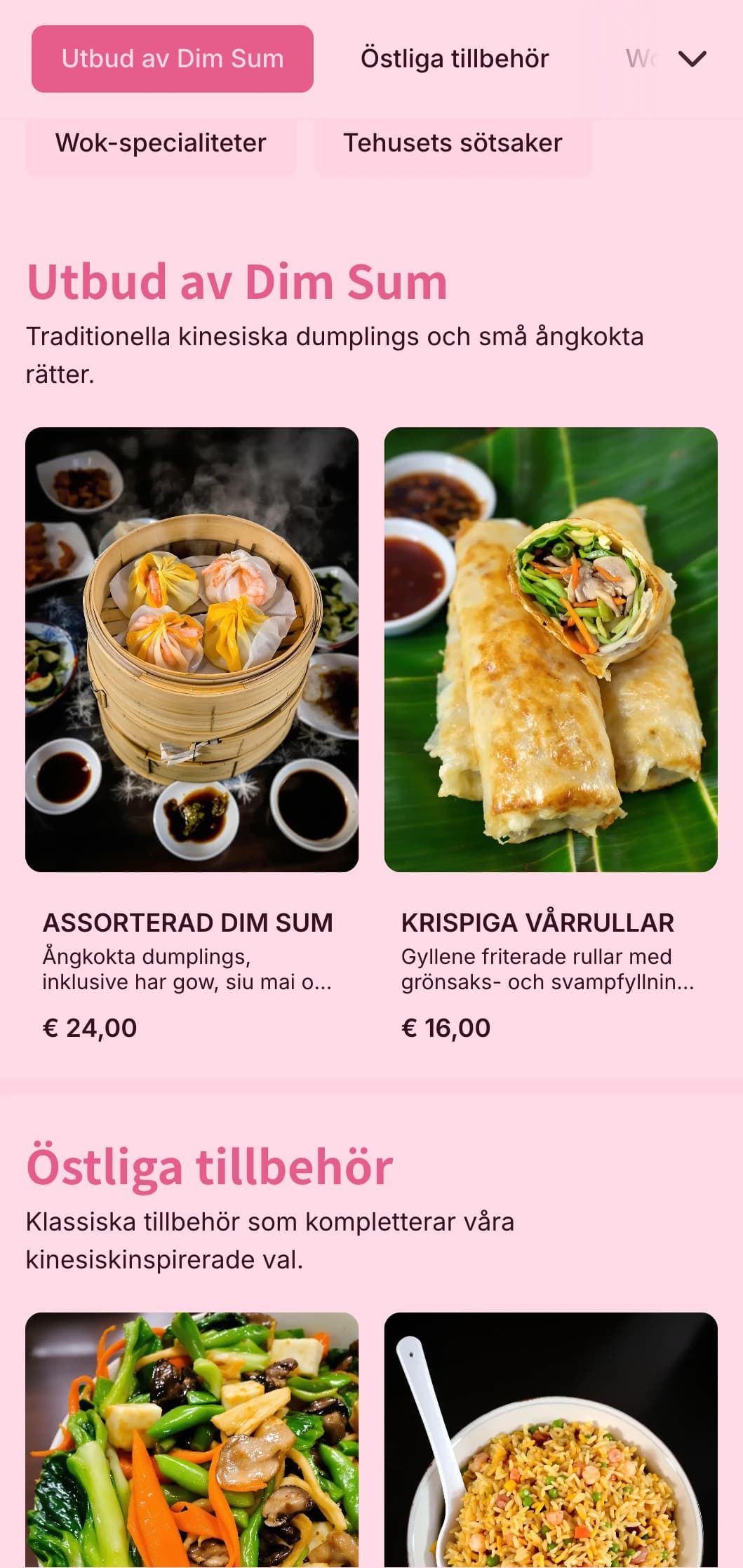 Traditionell kinesiskinspirerad dim sum-catering med små ångade rätter, dumplings och autentisk presentation för kulturella evenemang och fester.