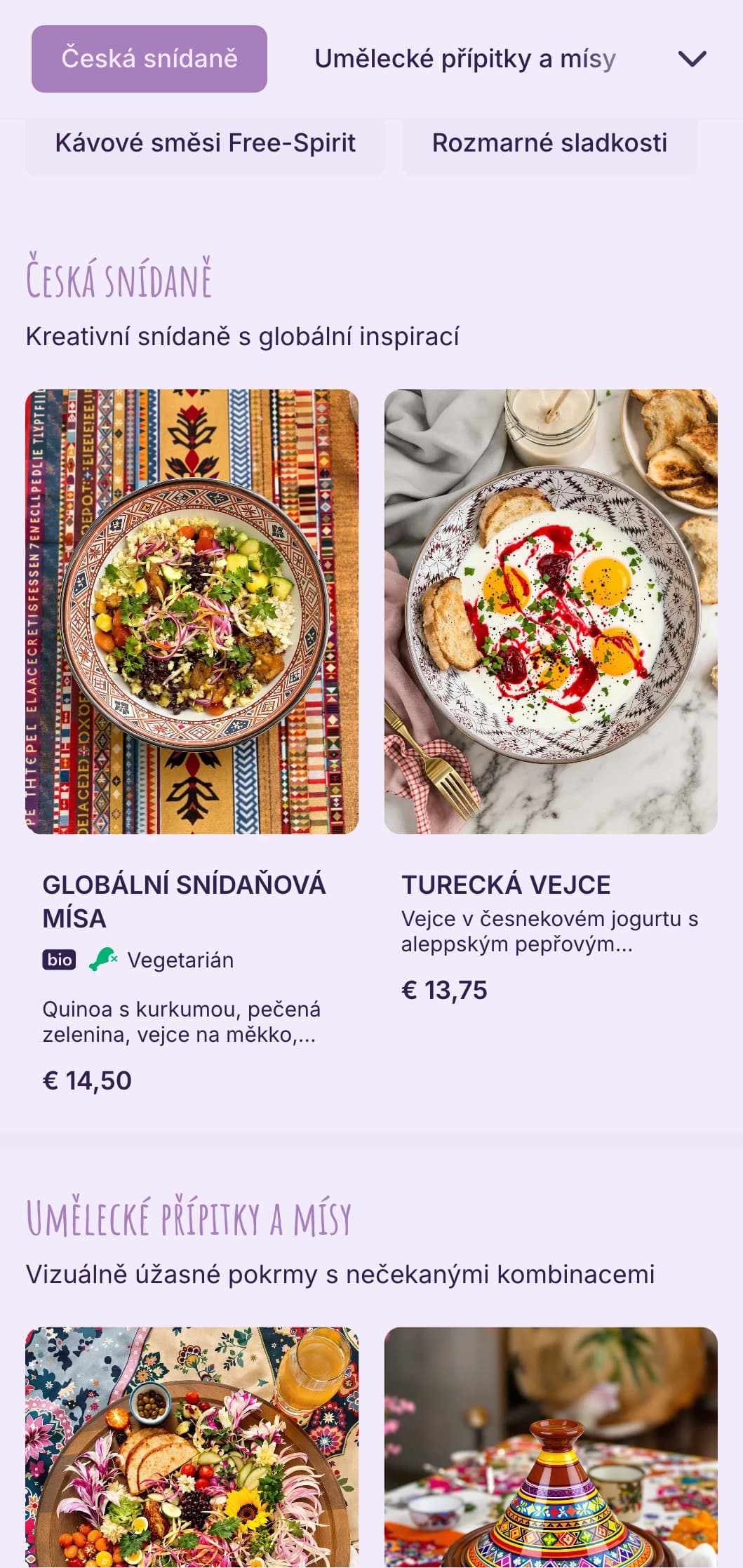 Svobodomyslný design s bohémskými prvky pro eklektické kavárny a umělecké prostory.