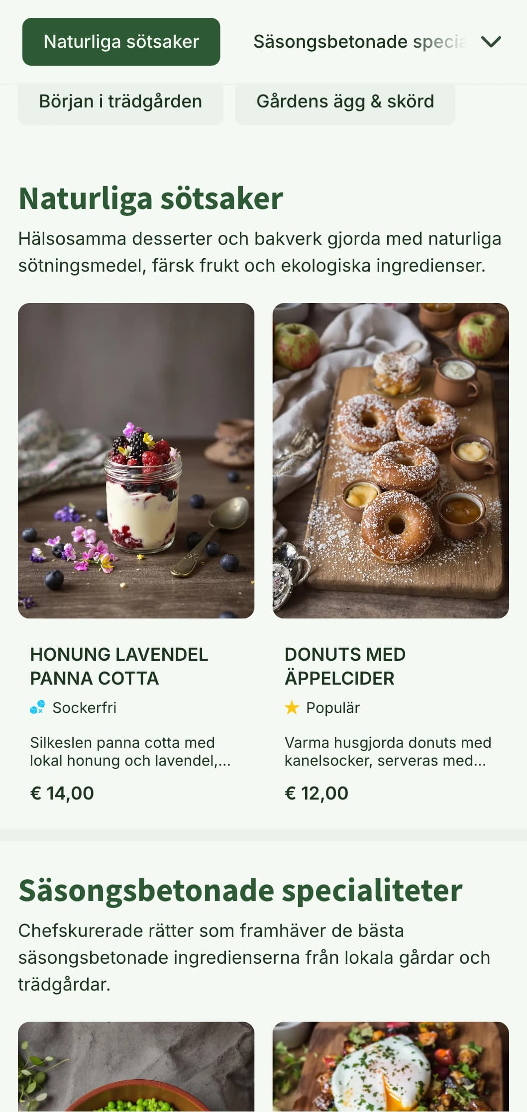 Naturinspirerad brunchmall med botaniska element och jordnära toner, perfekt för gård-till-bord-ställen.