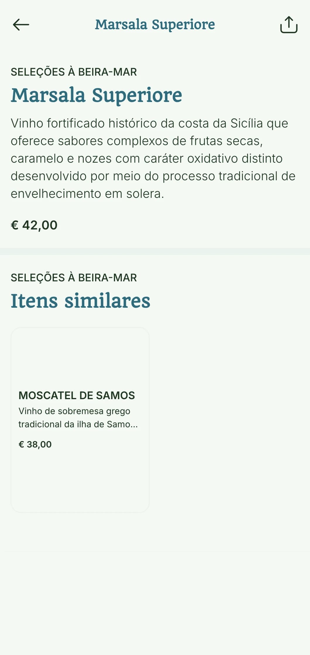 Modelo de carta de vinhos de inspiração mediterrânea com detalhes em azul e imagens costeiras, perfeito para restaurantes de frutos do mar e bares de vinho à beira-mar.