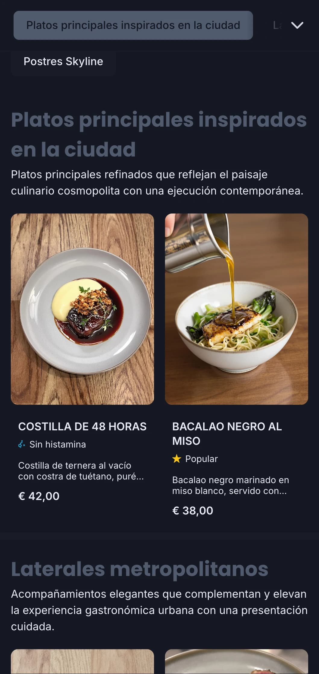 Un diseño atrevido y cosmopolita que capta la esencia de los restaurantes urbanos de lujo con una refinada estética contemporánea.
