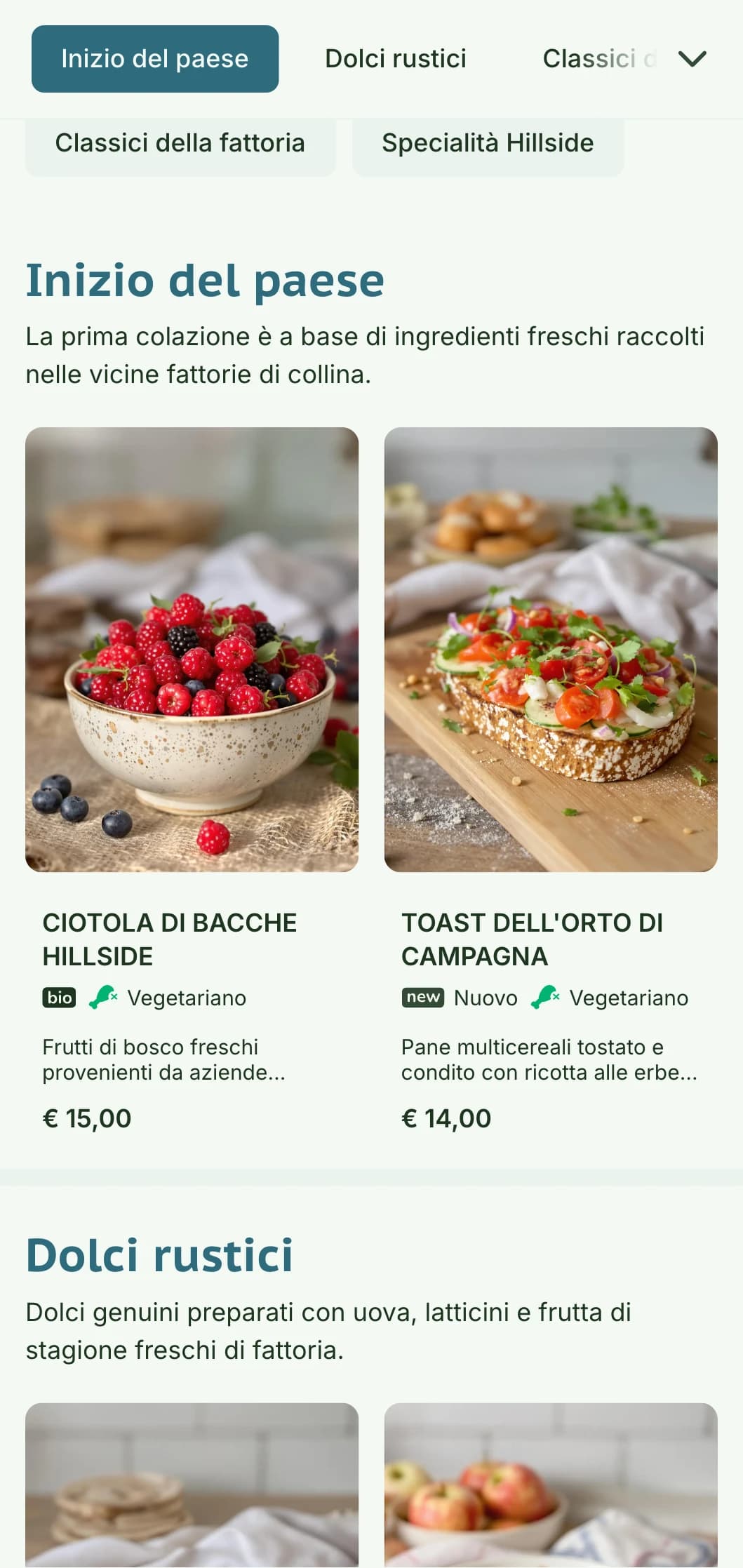Colazione sana con ingredienti freschi di campagna in una presentazione luminosa e naturale dal fascino rustico.