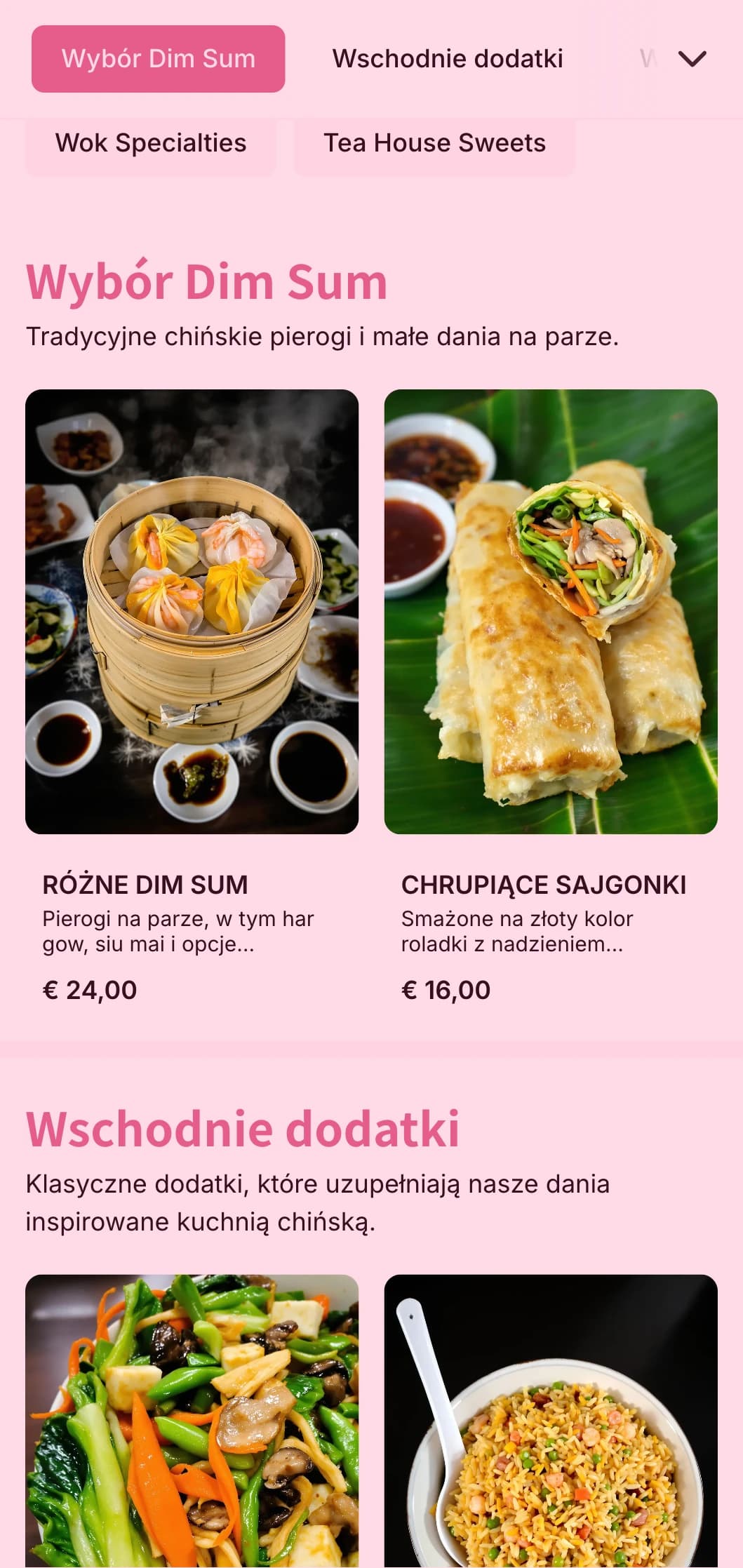 Tradycyjny, inspirowany kuchnią chińską catering dim sum obejmujący małe dania na parze, pierogi i autentyczną prezentację na wydarzenia kulturalne i uroczystości.