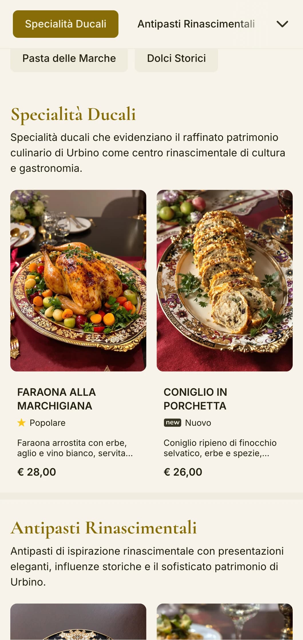 Design raffinato con influenze rinascimentali ispirato alla storica città universitaria delle Marche.