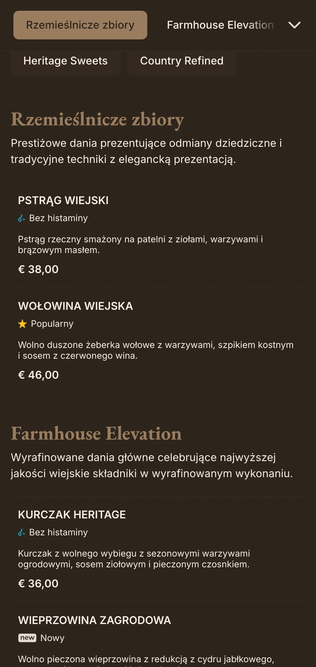 Wyrafinowana interpretacja wiejskiej elegancji z wyrafinowanymi rustykalnymi elementami i ciepłymi luksusowymi akcentami.