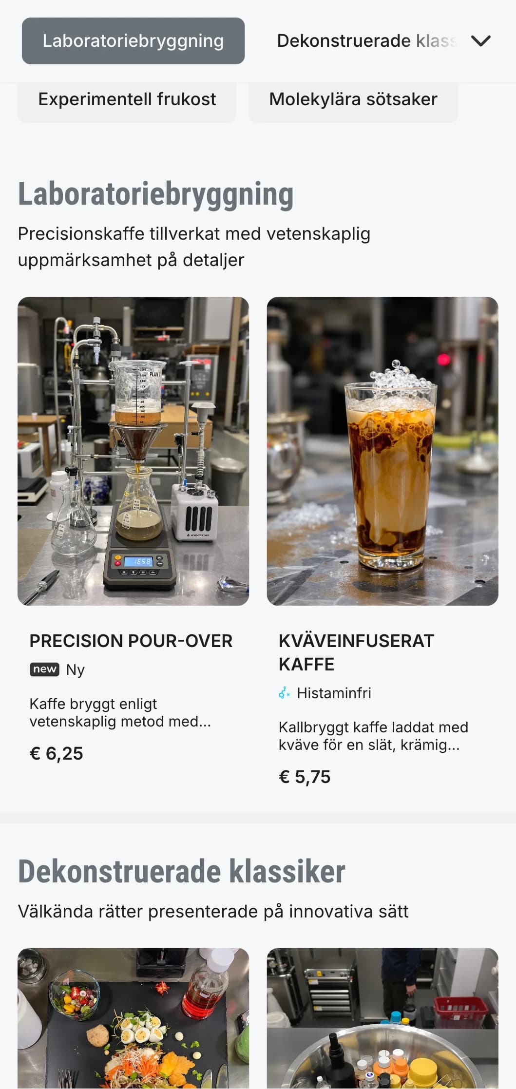 Rå betonginspirerad design för laboratorier och rosterier för specialkaffe.