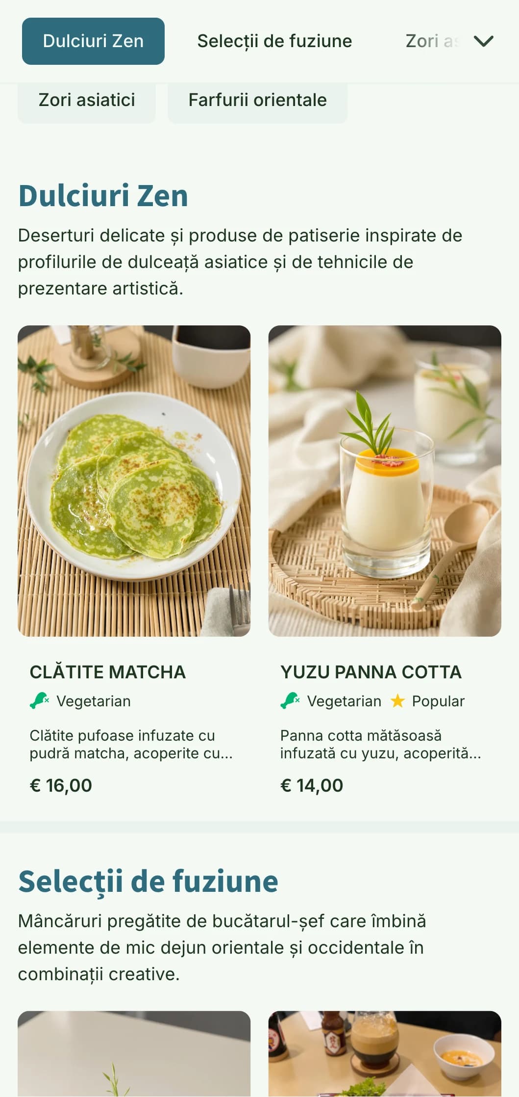 Șablon de brunch de inspirație asiatică cu elemente naturale, perfect pentru cafenele fusion și localuri de mic dejun asiatice contemporane.