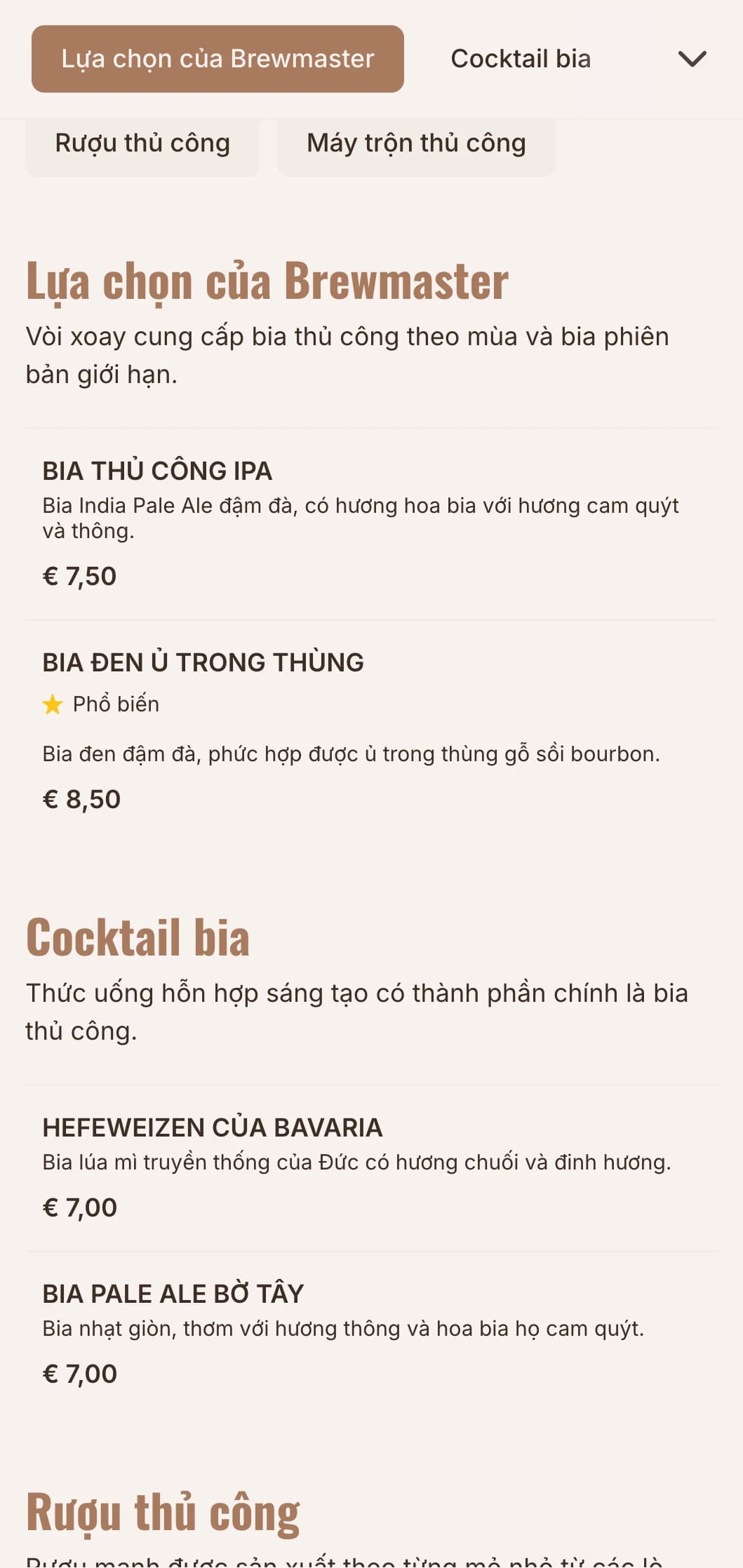 Thiết kế màu cam ấm áp với các yếu tố công nghiệp dành cho quán bia thủ công.