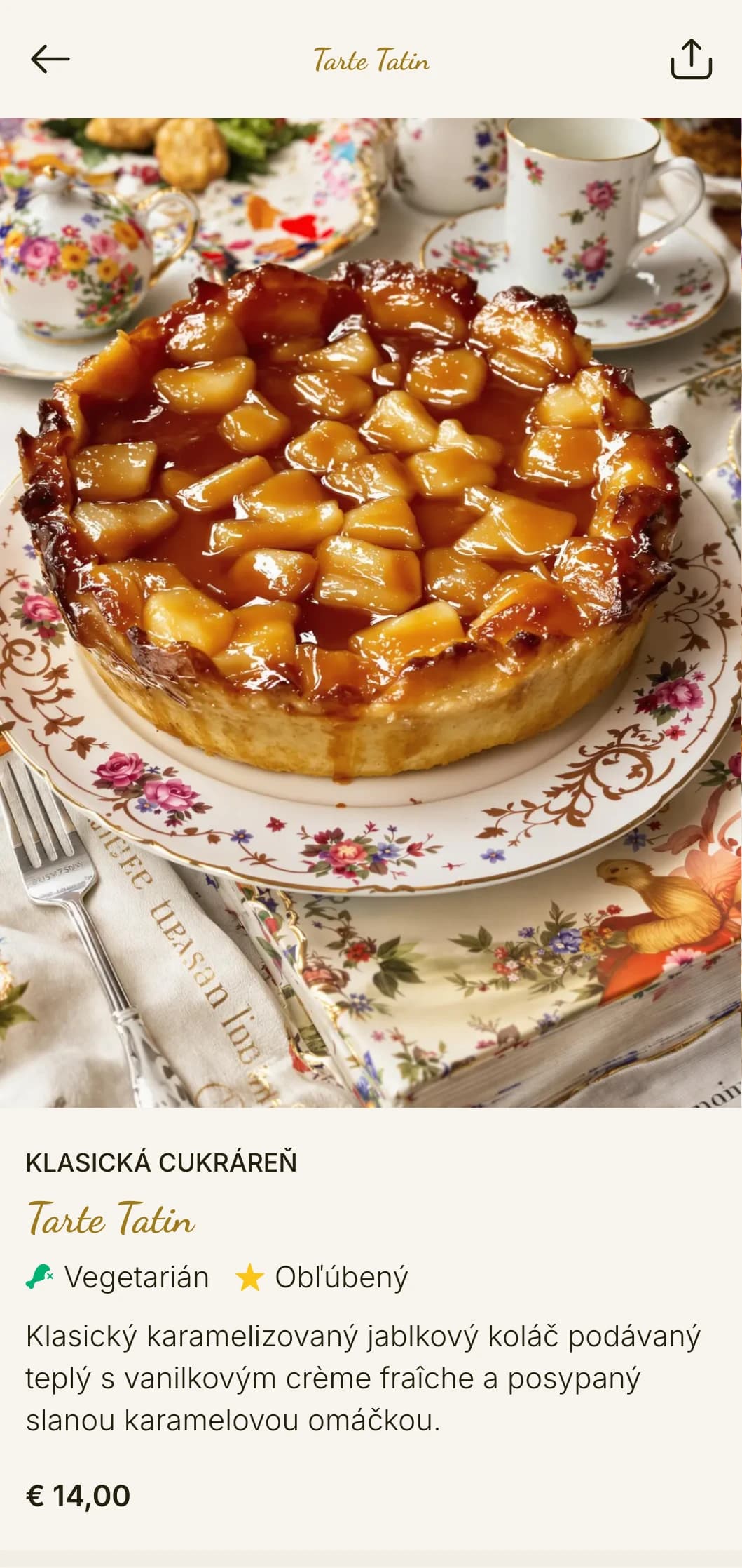 Elegantná šablóna na brunch inšpirovaná francúzskym štýlom s vintage prvkami, ideálna pre kaviarne a čajovne zamerané na cukrárenské výrobky.