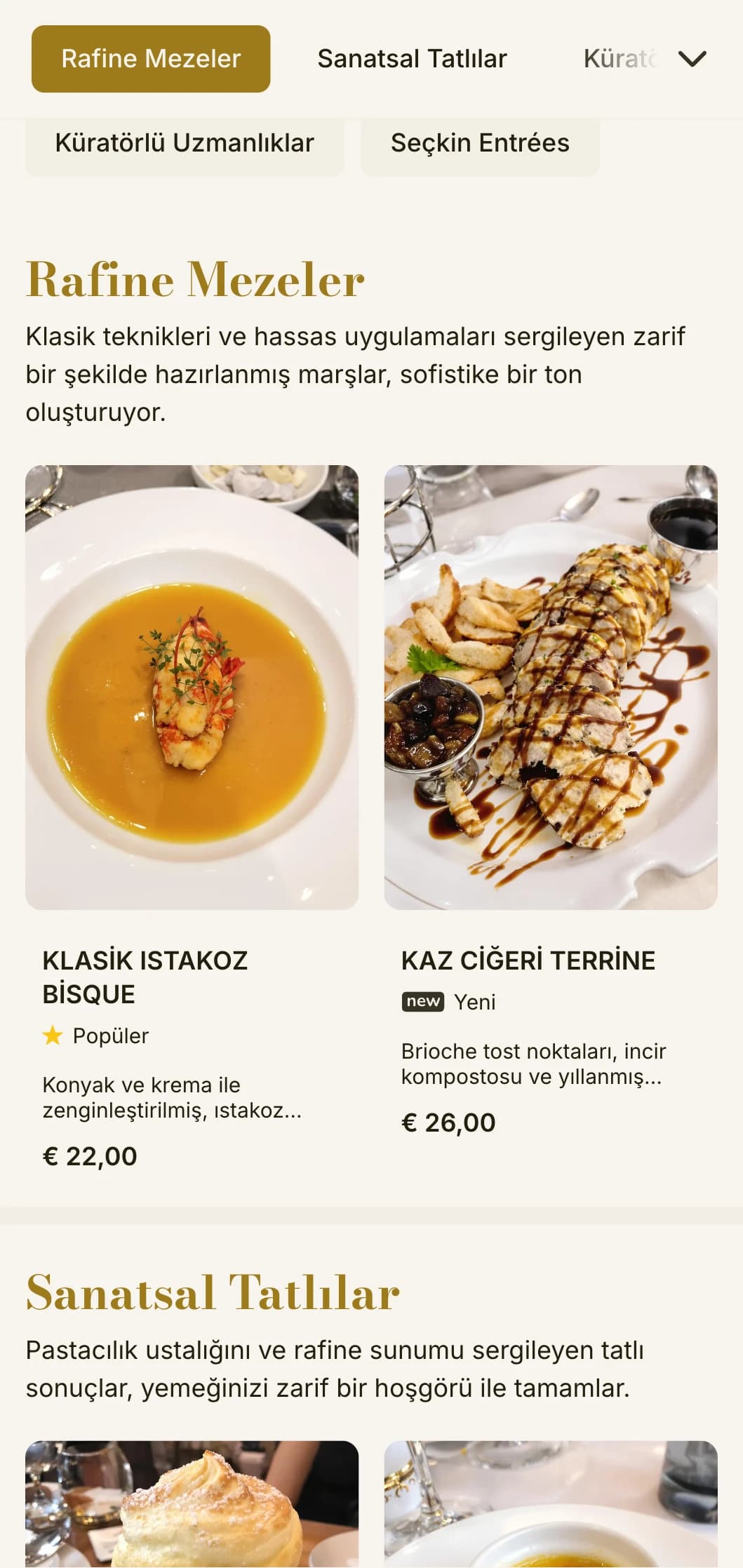 Öğle yemeği servisi sunan lüks restoranlar ve kaliteli yemek mekanları için uygun, hassas tipografi ve klasik oranlara sahip rafine, sofistike öğle yemeği menüsü tasarımı.