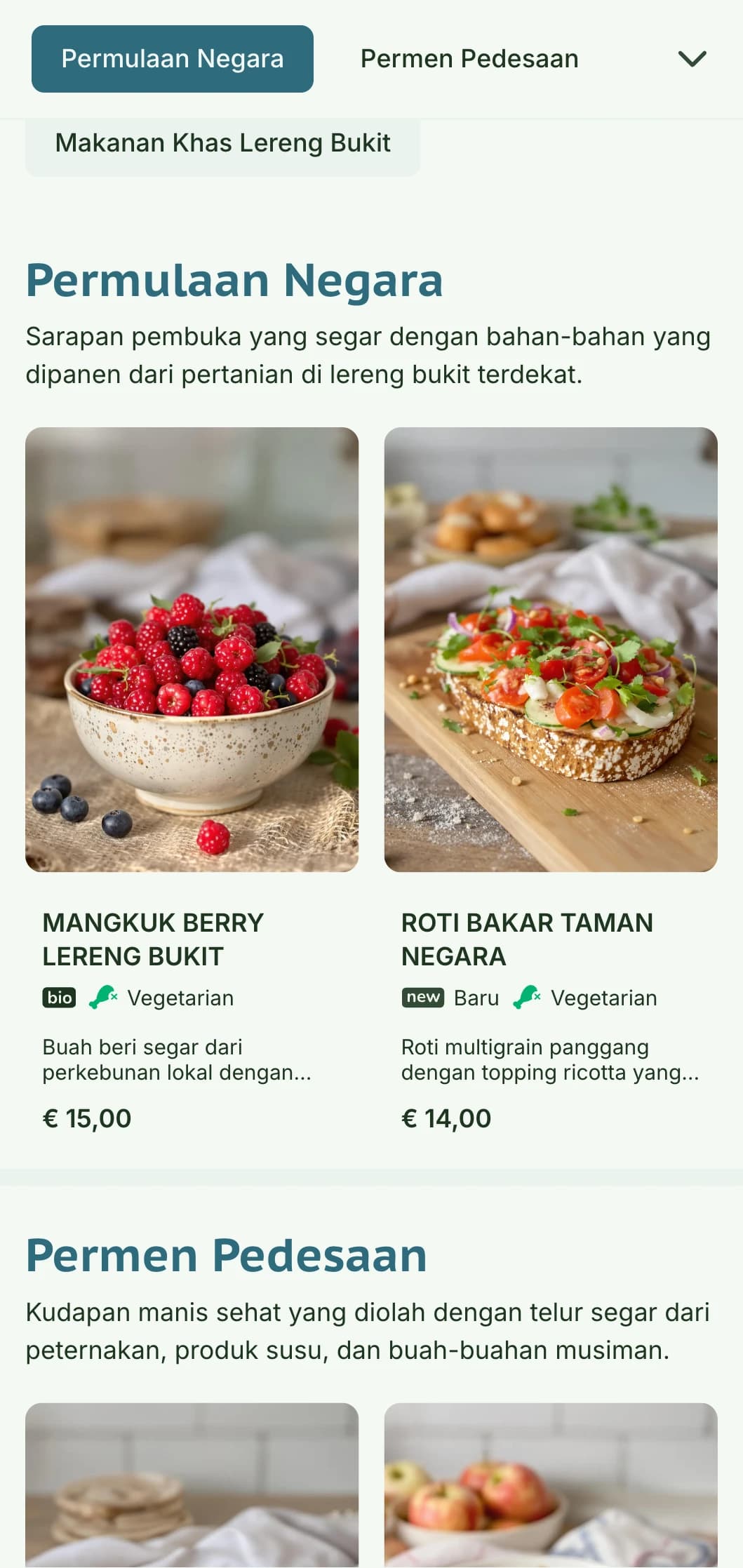 Hidangan sarapan sehat yang menampilkan bahan-bahan segar khas pedesaan dalam presentasi yang cerah dan alami dengan pesona pedesaan.