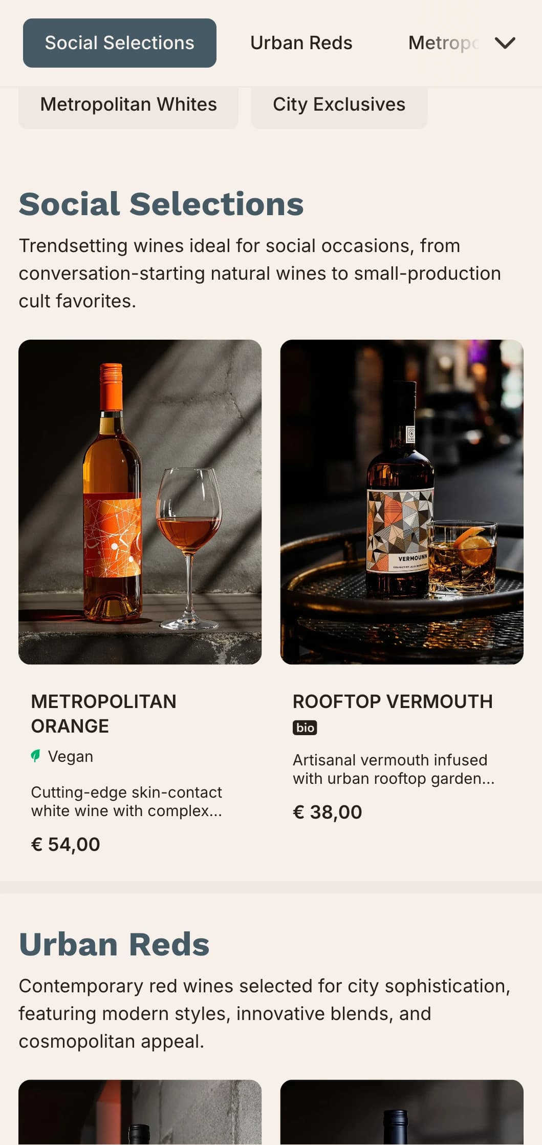 Sleek, urban-inspired wine list template with architectural elements and contemporary aesthetics, ideal for city wine bars and modern dining establishments.