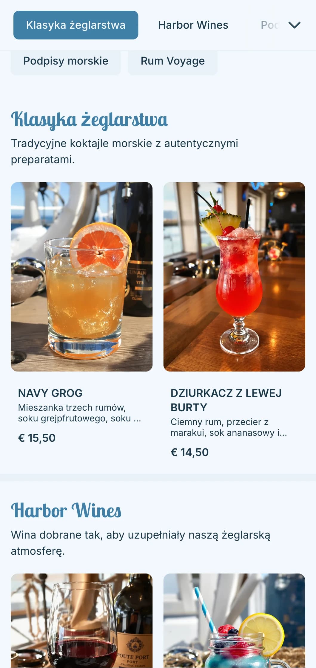 Inspirowany morzem niebieski wzór z elementami żeglarskimi do pubów w portach.