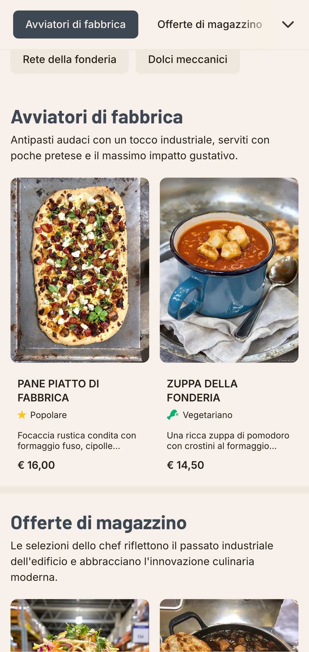 Design crudo e urbano per il menu del pranzo, con un'estetica industriale e una tipografia audace, adatto ai magazzini e ai ristoranti urban-chic.