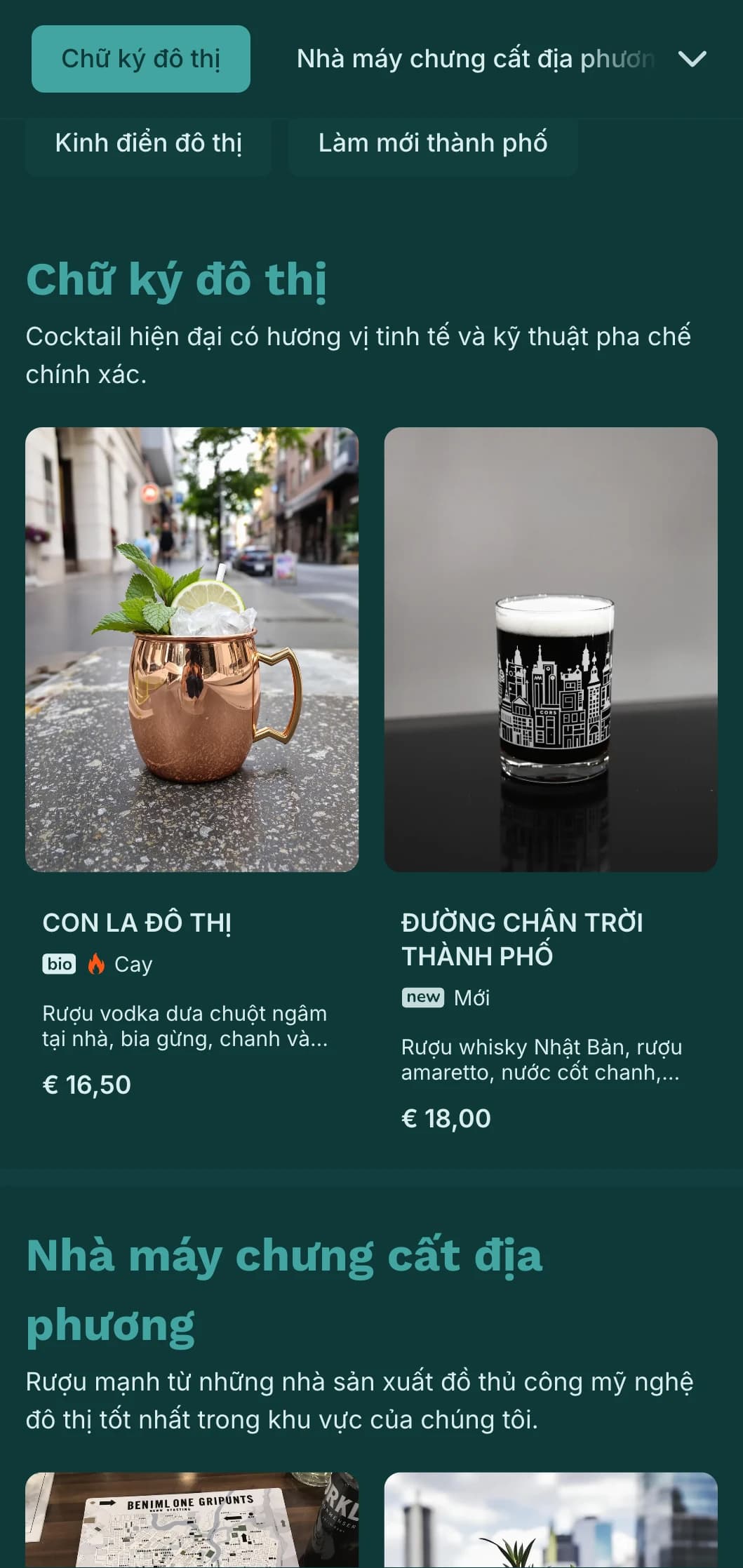Thiết kế màu xanh ngọc lam sạch sẽ dành cho các quán cocktail hiện đại, thành thị.