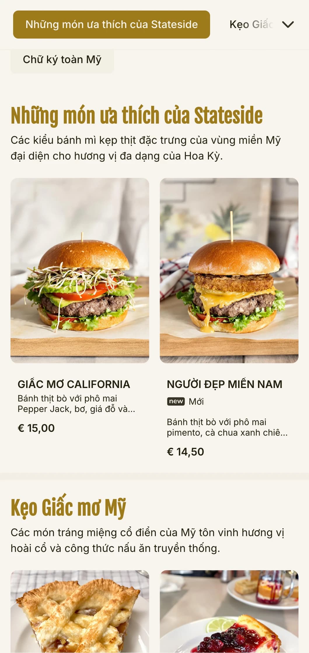 Quán burger kiểu Mỹ cổ điển với tông màu đỏ, trắng và xanh cùng những chi tiết gợi nhớ đến quán ăn.
