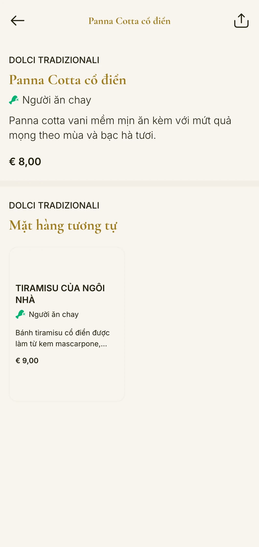 Thực đơn theo phong cách trattoria truyền thống của Ý với điểm nhấn màu vàng và kiểu chữ cổ điển, lý tưởng cho các cơ sở kinh doanh gia đình.