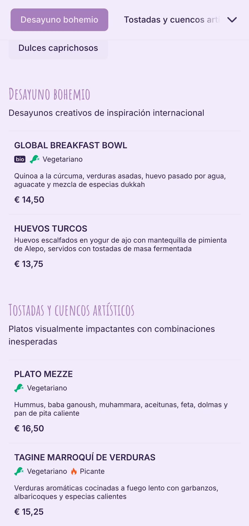 Diseño de espíritu libre con elementos bohemios para cafés eclécticos y espacios artísticos.