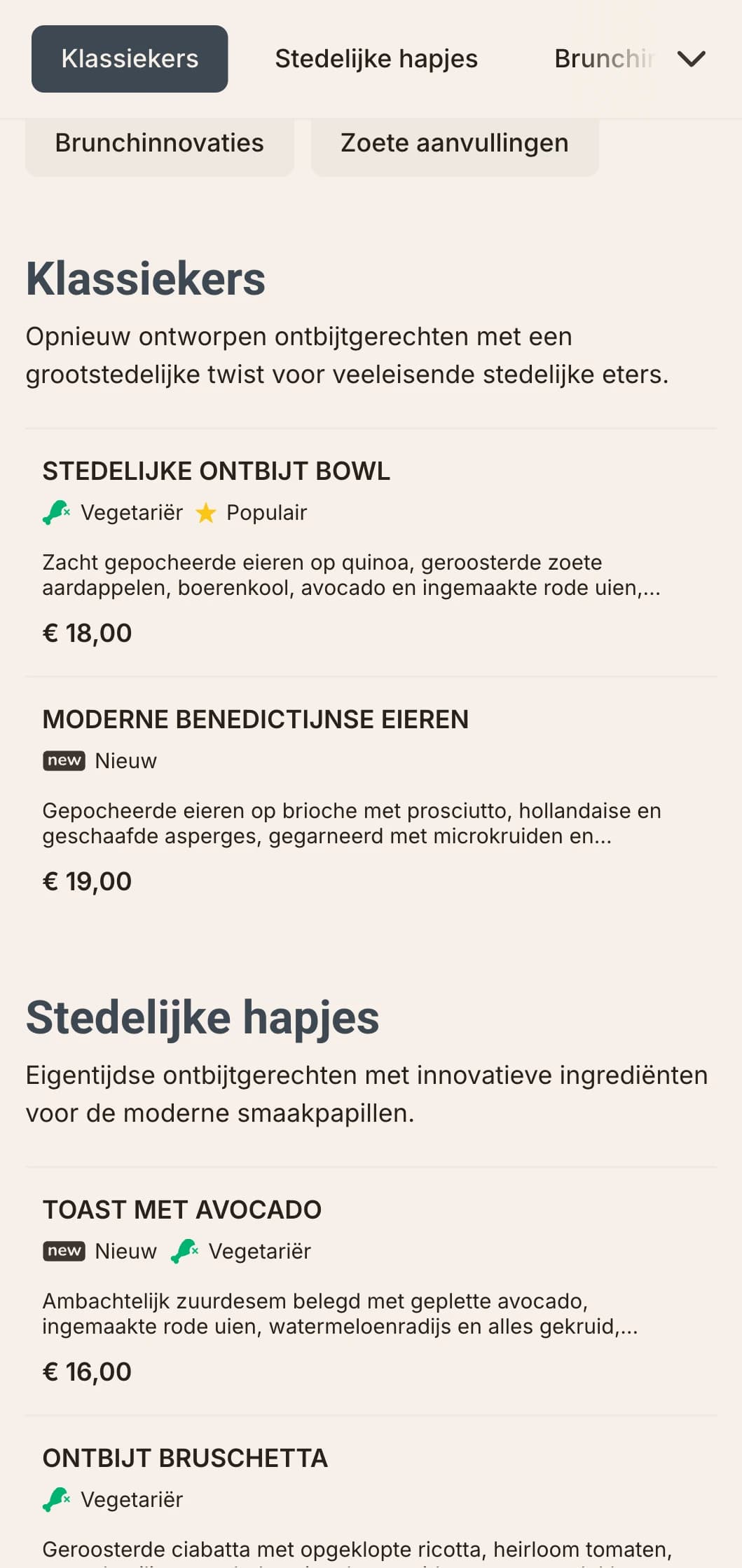 Strakke, eigentijdse ontbijtopties voor de moderne stedeling, met een minimalistische presentatie en innovatieve smaakcombinaties.