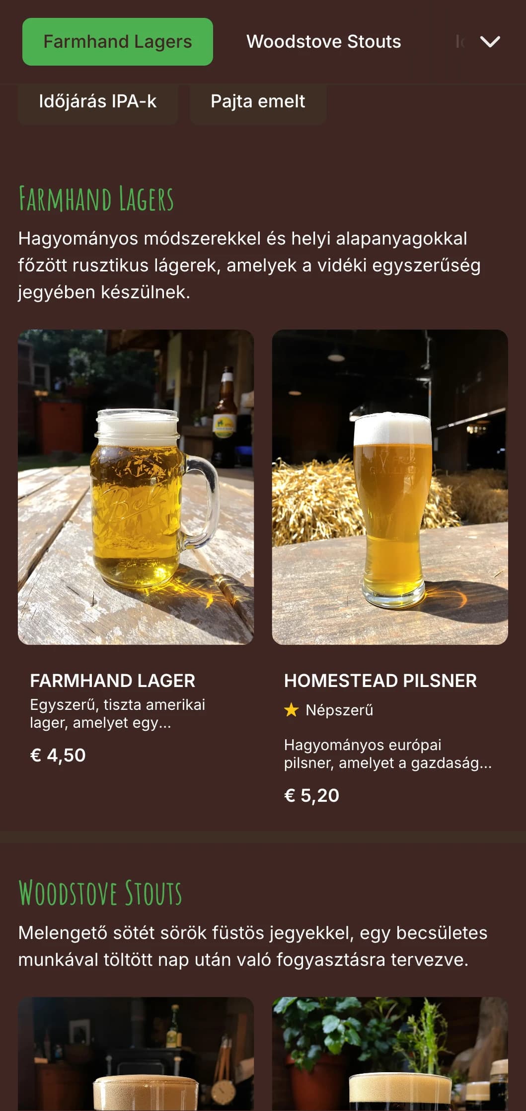 Időjárási és otthonos design, újrahasznosított fa textúrákkal és vintage farm elemekkel, ideális vidéki sörfőzdékhez.