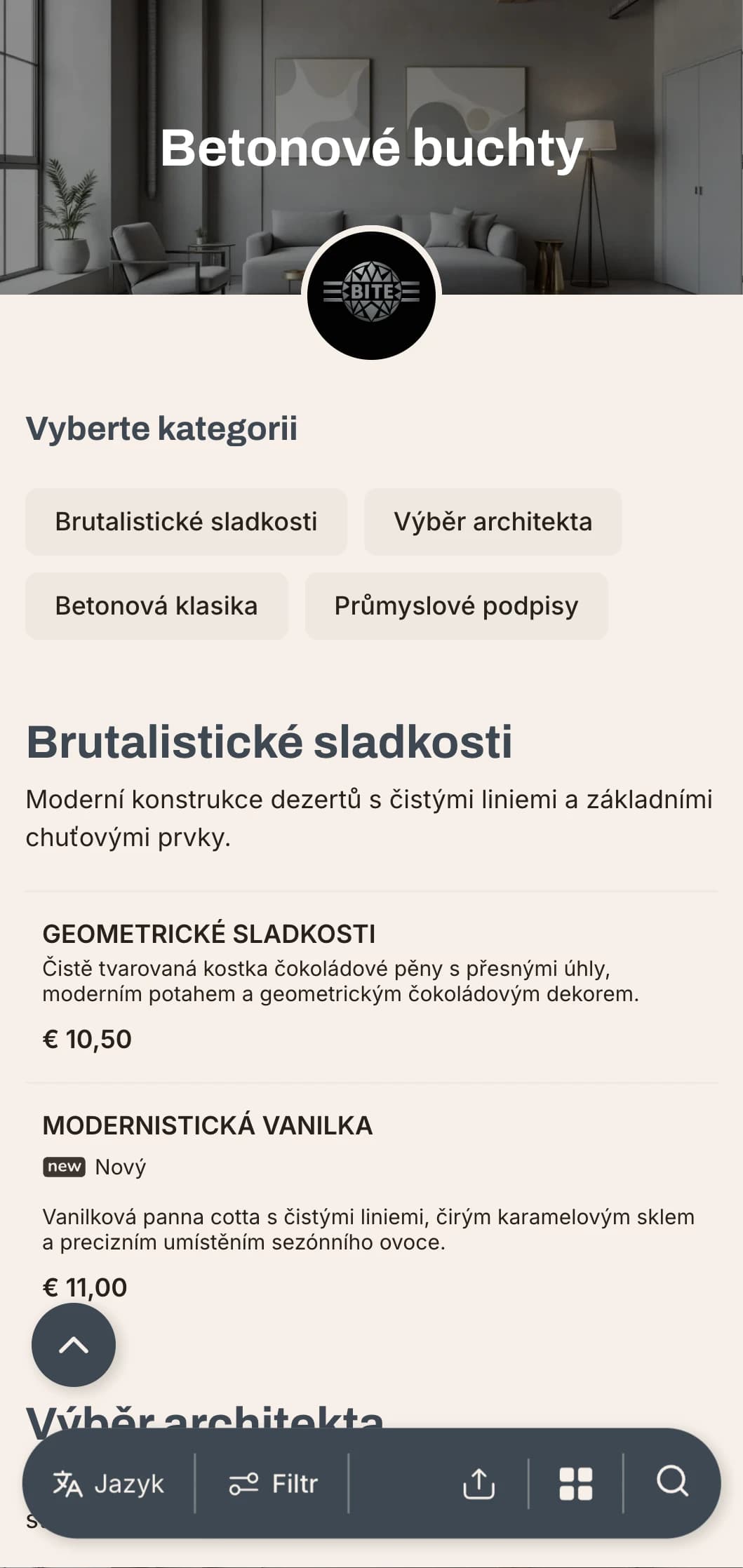 Industriálně-minimalistický koncept hamburgeru s betonovými texturami a elegantními kovovými povrchy pro moderní městské obyvatele.