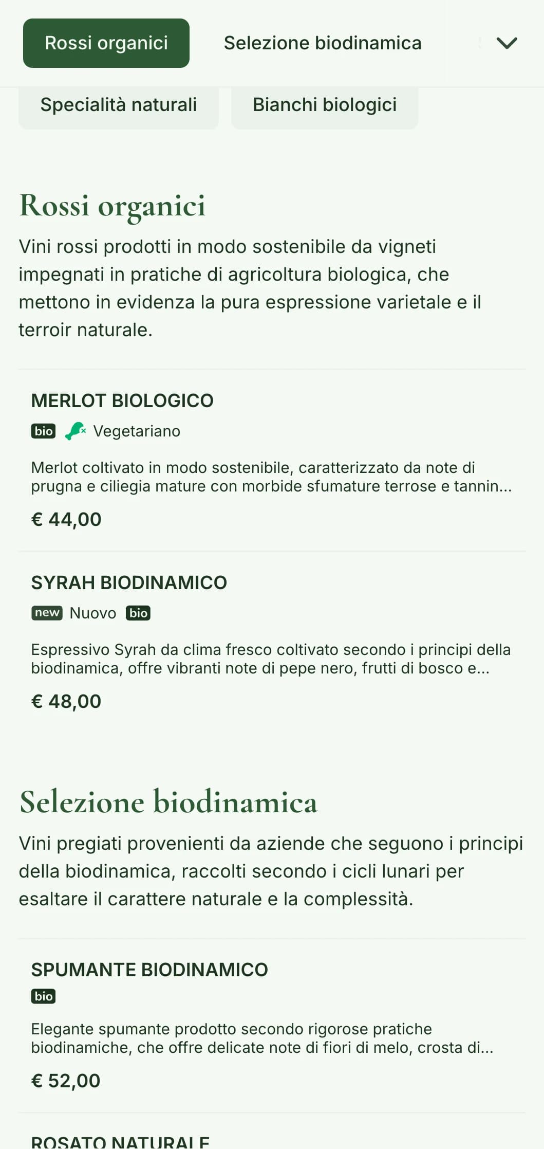 Modello di carta dei vini ispirato alla natura, con toni terrosi ed elementi botanici, perfetto per le selezioni di vini biologici e i ristoranti "farm-to-table".