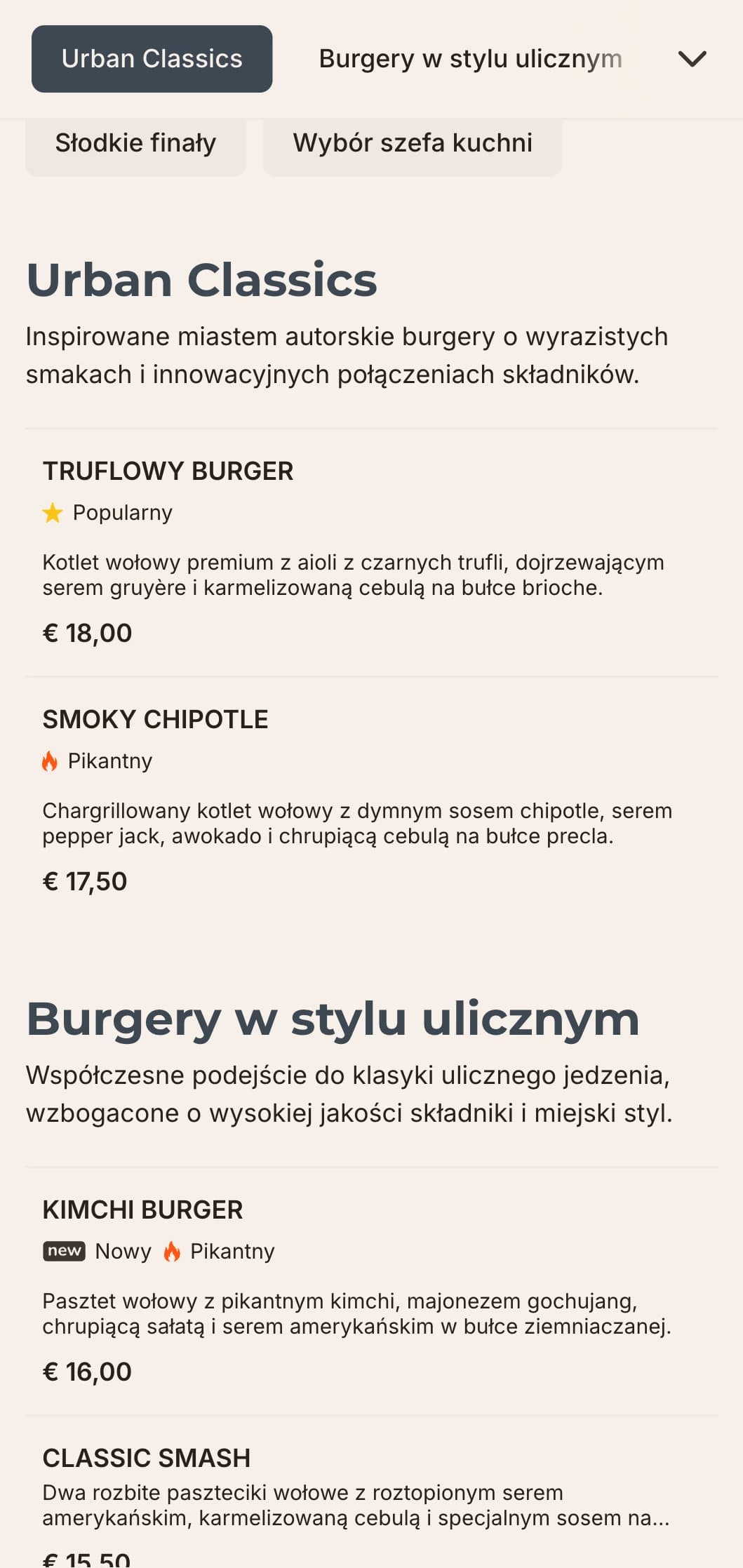 Elegancki, współczesny projekt baru z burgerami z minimalistyczną typografią i elementami inspirowanymi przemysłem dla entuzjastów miejskiego jedzenia.