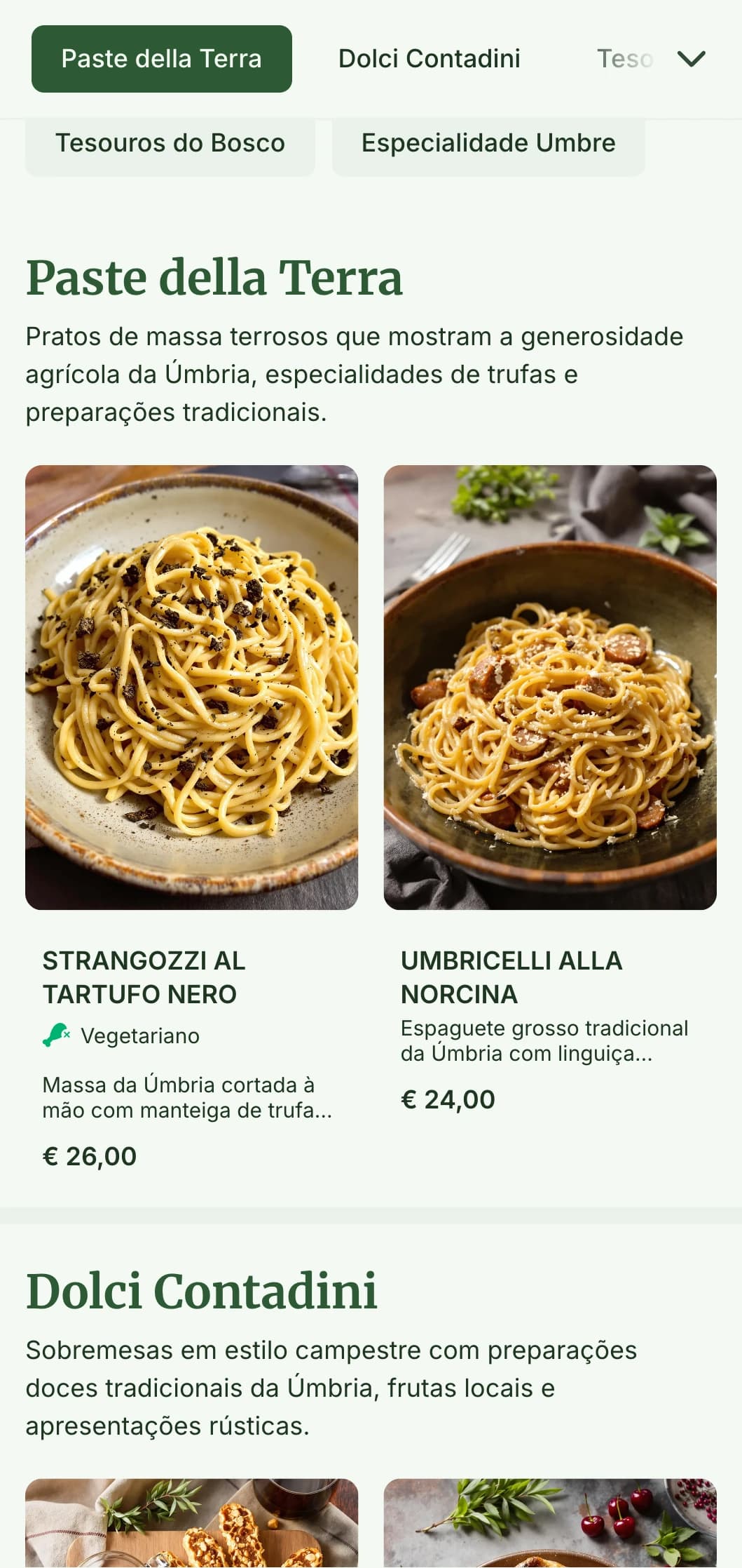 Design terroso e aconchegante que celebra as tradições de caça às trufas da Úmbria e a culinária da fazenda para a mesa.