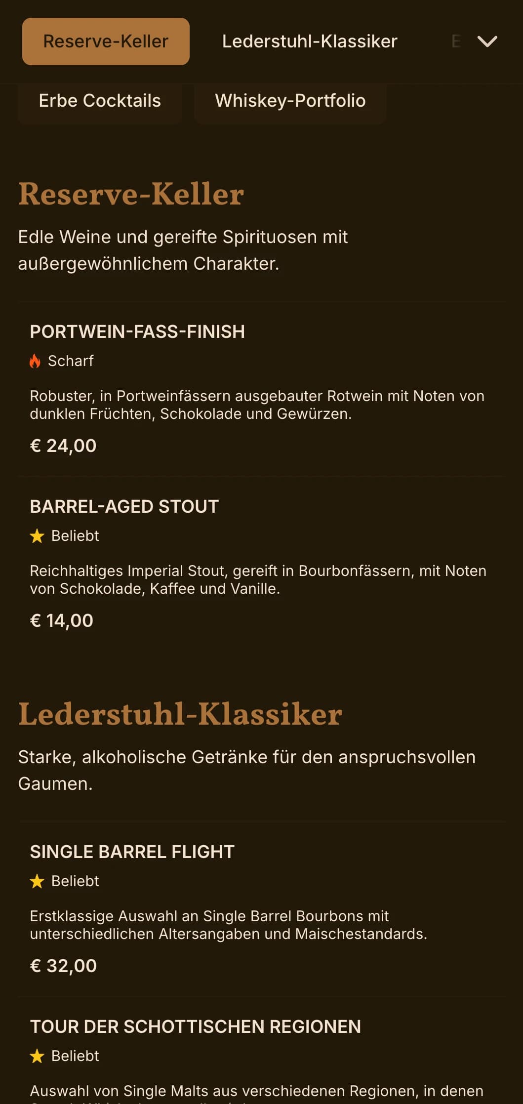 Reichhaltiges walnussbraunes Design mit Ledertexturen für traditionelle Lounges.
