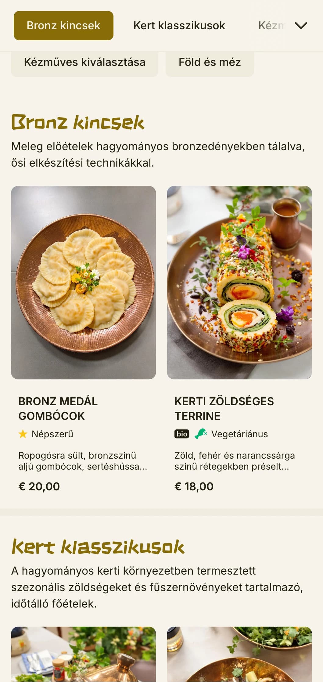Meleg kínai menü kialakítása bronz tárgyak és kerti elemek kombinálásával, földes tónusokkal az autentikus konyha számára.