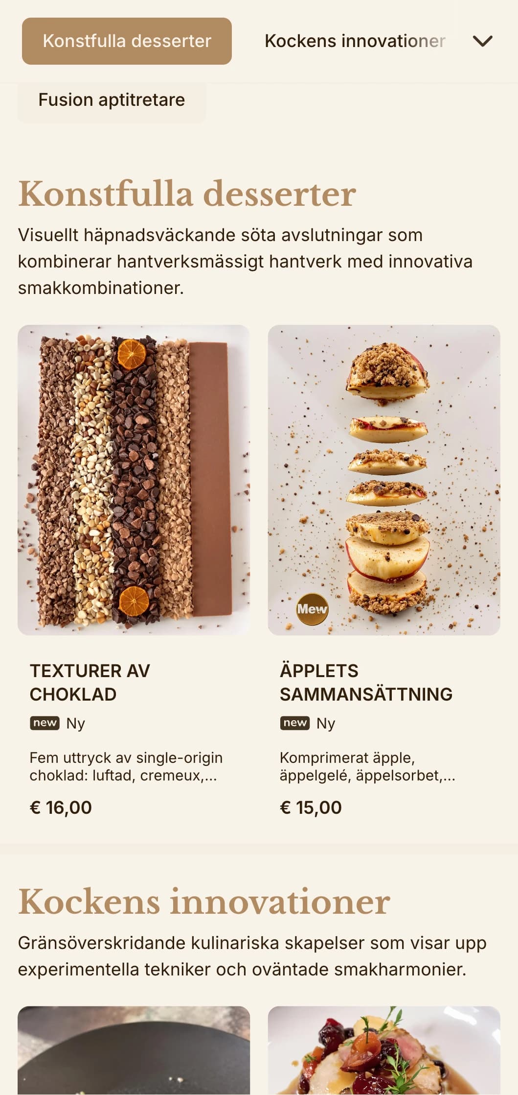 Sofistikerad fusion av hantverksmässig estetik och gourmetpresentation, perfekt för innovativa kulinariska inrättningar.