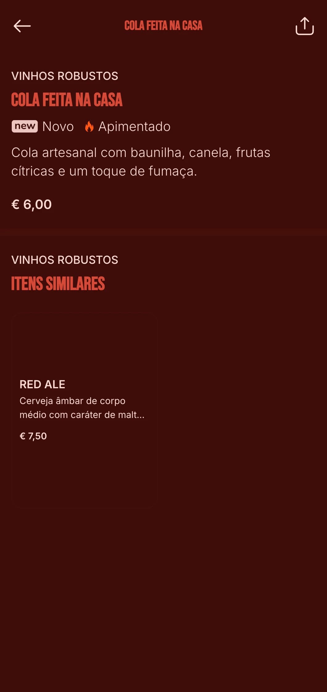 Design vermelho arrojado com elementos de chama para churrascarias com cerveja artesanal e uísque.