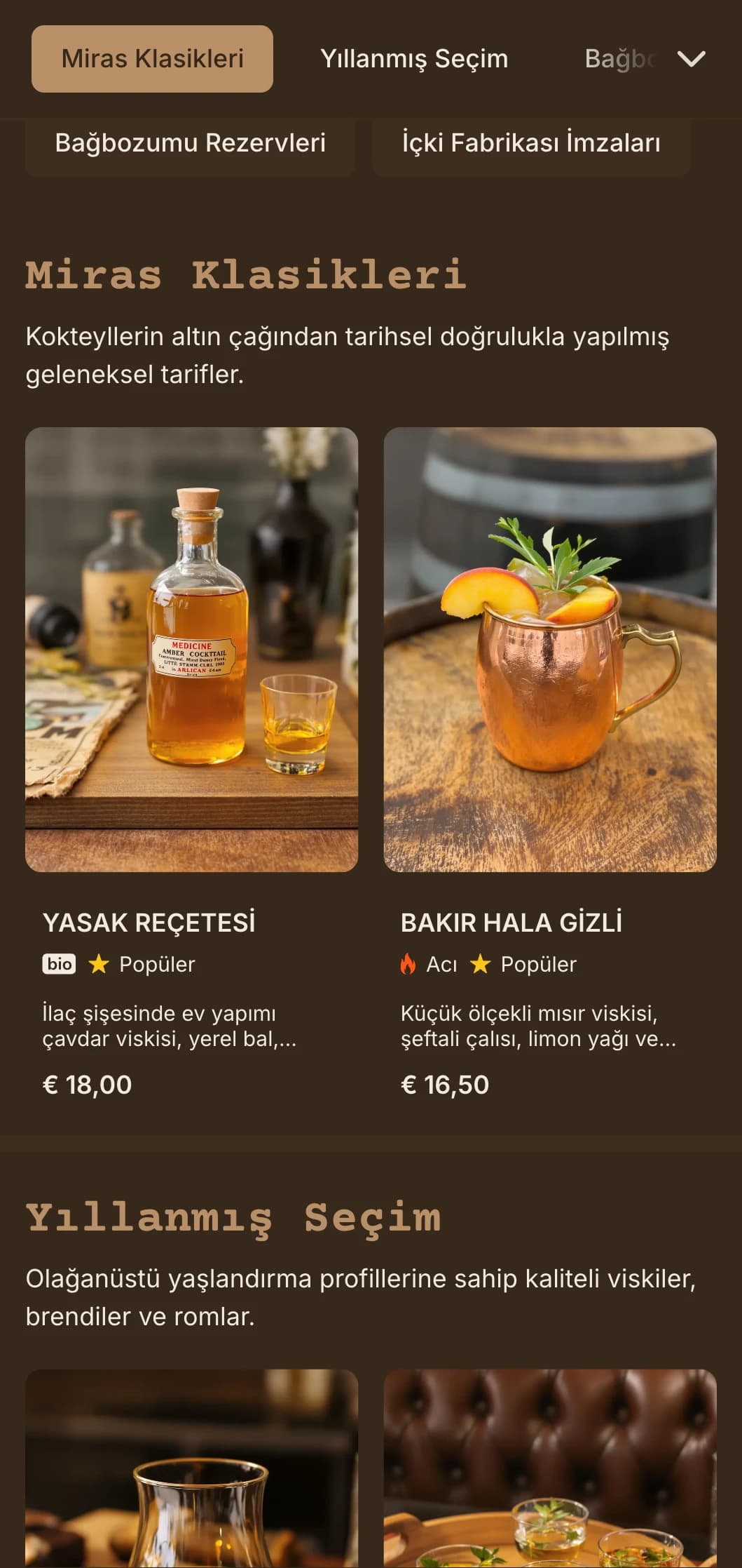 Zanaat ruhu mekanları için vintage damıtım öğeleri içeren zamansız kahverengi ve krem rengi tasarım.