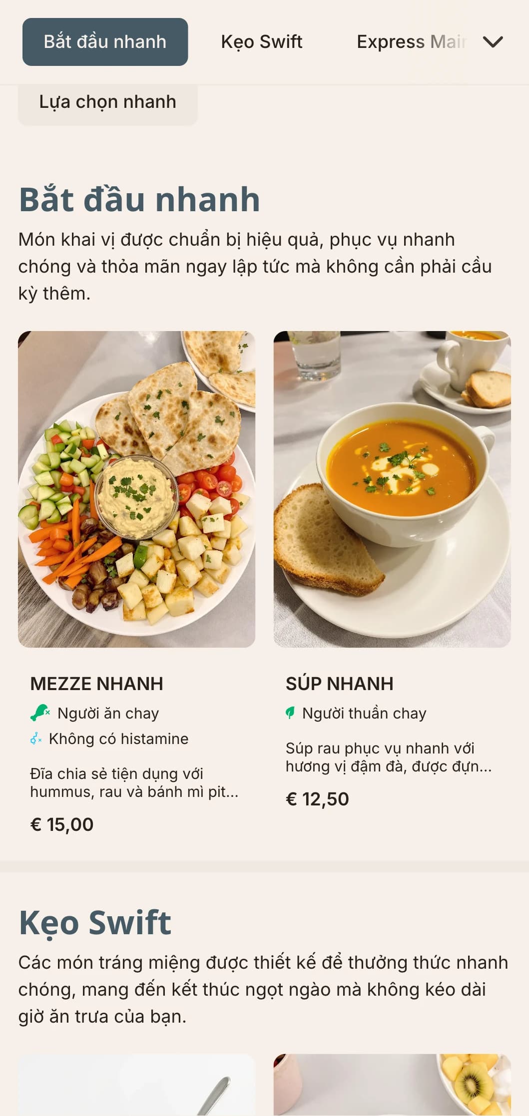 Thiết kế thực đơn trưa hiệu quả, đơn giản tập trung vào sự rõ ràng và khả năng ra quyết định nhanh chóng, lý tưởng cho các điểm ăn trưa đông đúc và các quán ăn nhanh.
