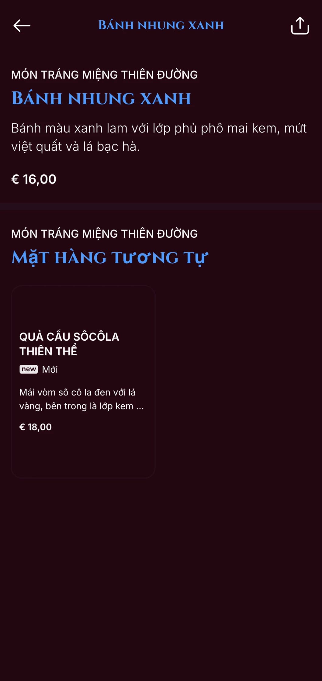 Thực đơn tối màu xanh đen ấn tượng với điểm nhấn màu vàng, được thiết kế cho những địa điểm ăn tối có bầu không khí sang trọng.