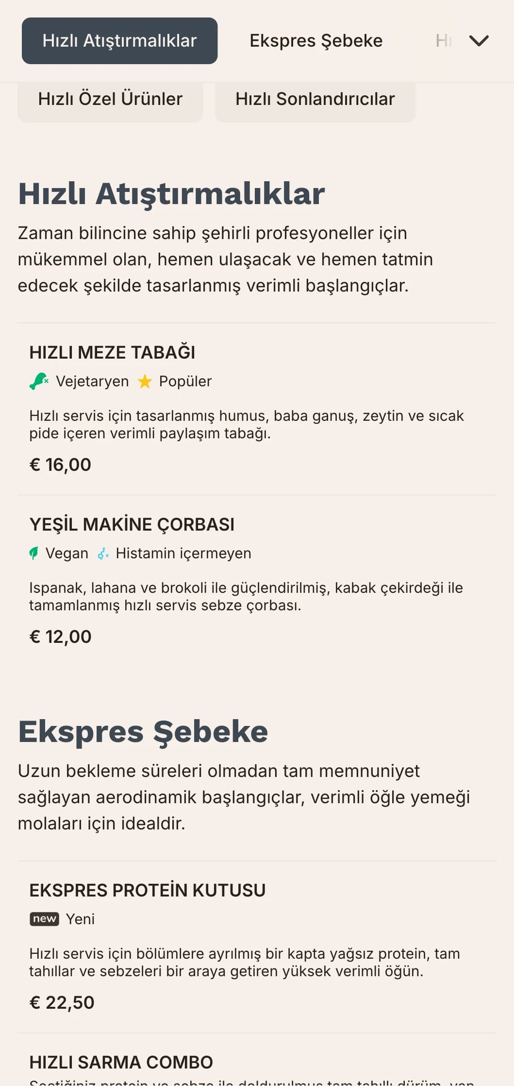 Kısıtlı öğle yemeği zamanı olan çalışan profesyonellere hizmet veren yoğun şehir lokantaları için ideal, cesur tipografi ve net organizasyona sahip, verimli, şehirden ilham alan öğle yemeği menüsü tasarımı.